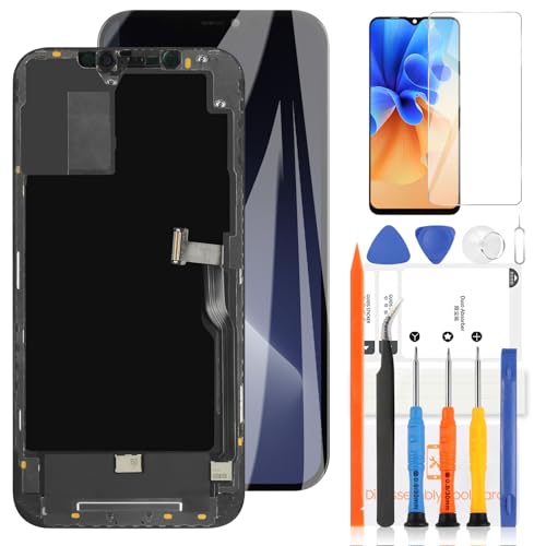 LADYSON LCD Bildschirm für iPhone 12 PRO Max Ersatz Bildschirm A2342, A2410, A2412, A2411 LCD Display Touchscreen Digitizer Reparatursatz mit Werkzeuge (6,7 Zoll, Schwarz) von LADYSON