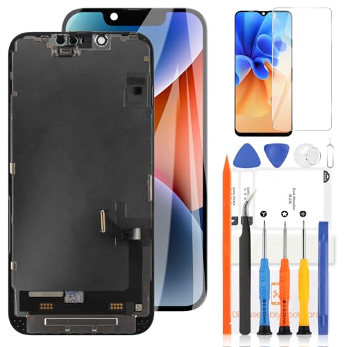 LADYSON LCD Bildschirm für iPhone 14 Plus Ersatz Bildschirm für iPhone 14 Plus LCD Display Touchscreen Digitizer A2886 A2632 A2885 A2896 A2887 Reparatursatz (Schwarz INCELL) von LADYSON