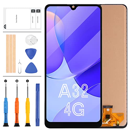 LADYSON LCD Ersatzbildschirm für Samsung Galaxy A32 4G A325 Bildschirm SM-A325F A325F/DS A325M A325N Display Touch Digitizer Sensor Glas Panel Montage Reparatur Teile Kit mit Werkzeug (INCELL kein von LADYSON