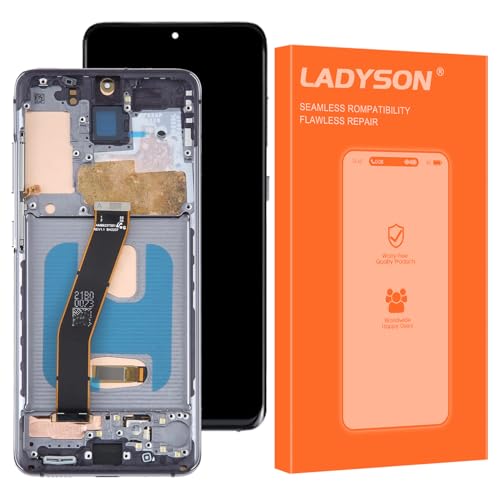 LADYSON OLED-LCD-Bildschirm für Samsung Galaxy S20/S20 5G, LCD-Bildschirmersatz für SM-G980F SM-G980F/DS, LCD-Anzeige-Touchscreen-Vollmontage-Kit schwarz mit Rahmen LADYSON OLED-LCD-Bildschirm für Samsung Galaxy S20/S20 5G, LCD-Bildschirmersatz für SM-G980F SM-G980F/DS, LCD-Anzeige-Touchscreen-Vollmontage-Kit schwarz mit Rahmen von LADYSON
