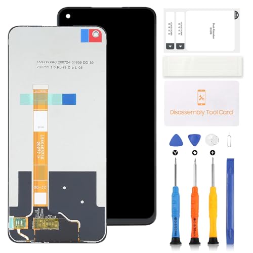 LADYSON TFT LCD Bildschirm für Oppo Realme 7 5G LCD Display für Realme 7 5G RMX2111 LCD Digitizer Assembly Touchscreen Ersatzteil Kit mit Werkzeug (6,5 Zoll Schwarz) von LADYSON