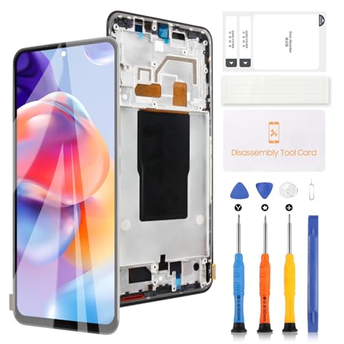 LADYSON TFT LCD-Bildschirm für Xiaomi 12T 22071212AG Touchscreen Digitizer Ersatz für Xiaomi 12T PRO 5G 2022 22081212UG LCD Display Reparaturteile mit Werkzeugen (Schwarz mit Rahmen, 6,67 Zoll) von LADYSON