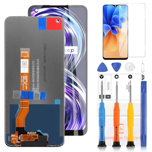 LCD-Bildschirm für Oppo Realme 8i RMX3151 / Realme 9i / Realme Narzo 50 / A96 4G Display Touchscreen Digitizer Assembly für Realme 8i 6.6" LCD Display mit Tools (schwarz) von LADYSON