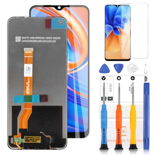 LCD-Bildschirm für Oppo Realme 9 PRO RMX3471 RMX3472 LCD Display Touchscreen Digitizer Assembly Ersatz-Kit mit Werkzeug (Schwarz, Version TFT Highlight) von LADYSON