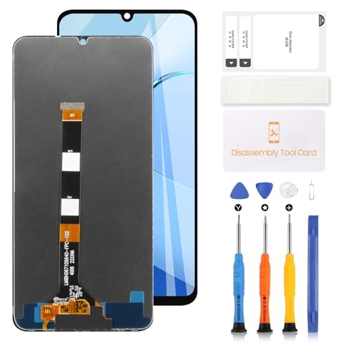LCD-Bildschirm für Realme Note 50 RMX3834 LCD-Display für Realme Note 50 RMX3834 Digitizer Touchscreen Vollmontage Ersatzteil-Kit (6,7 Zoll, Schwarz) von LADYSON