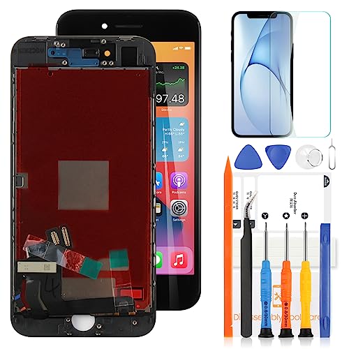 LCD-Bildschirm für iPhone SE 2022, 11,9 cm (4,7 Zoll), für iPhone SE3, Display für iPhone SE 3. Generation, LCD-Display, 3D-Touchscreen, Digitizer, Modell A2783, A2595, A2785, A2782, A2784 (schwarz) von LADYSON