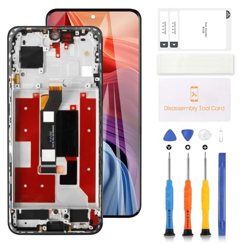 LCD-Display für Huawei Honor 90 5G REA-AN00 REA-NX9, 17 cm (6,7 Zoll), Ersatzglas, Digitizer mit Werkzeug, Schwarz mit Rahmen) von LADYSON