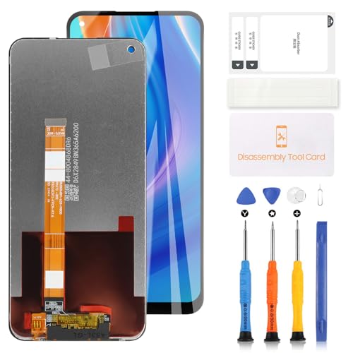 LCD-Display für OPPO Realme C17 / Realme 7i RMX2101 RMX2103, Ersatz-LCD-Bildschirm für Realme C17/7i LCD-Touchscreen-Digitizer, Montage-Reparatur-Set mit Werkzeugen (schwarz) von LADYSON