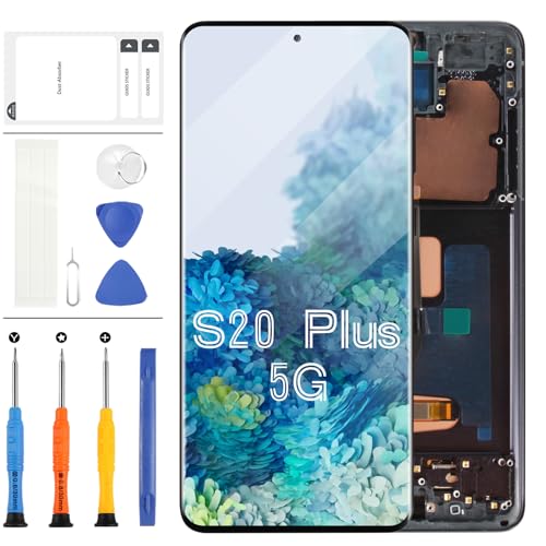 Original LCD Bildschirm für Samsung Galaxy S20 Plus 5G/S20 Plus Bildschirm Ersatz mit Rahmen G985 G985A G985F G985P G9860 LCD Display Touchscreen Digitizer Vollmontage 6,7 Zoll Schwarz Original LCD Bildschirm für Samsung Galaxy S20 Plus 5G/S20 Plus Bildschirm Ersatz mit Rahmen G985 G985A G985F G985P G9860 LCD Display Touchscreen Digitizer Vollmontage 6,7 Zoll Schwarz von LADYSON