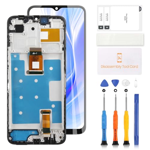 TFT-LCD-Bildschirm für Huawei Honor X6b LCD-Display Touchscreen Innenraum Digitizer Assembly 6,56 Zoll für Honor X6b JDY-LX1 JDY-LX2 Ersatz des Bildschirms mit Werkzeugen (Schwarz + Rahmen) von LADYSON