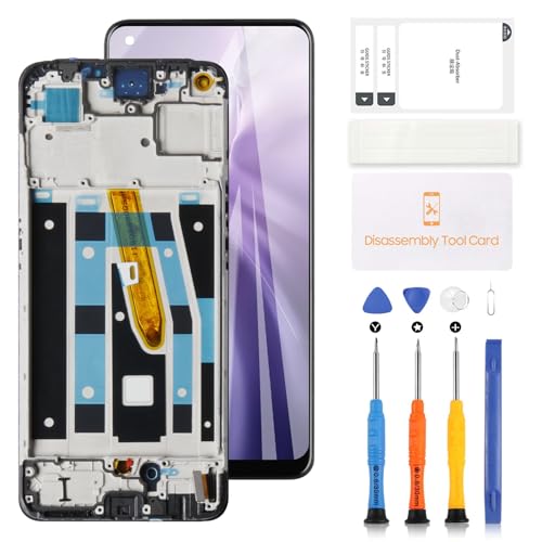 TFT-LCD-Bildschirm für Oppo Reno8 T 4G 2023, Ersatzdisplay für Oppo Reno8 T 4G CPH2481, LCD-Display, Touchscreen-Digitalisierer, Montage mit Werkzeug (Schwarz mit Rahmen) von LADYSON