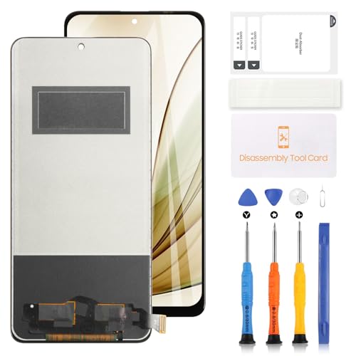 TFT LCD Bildschirm für Xiaomi Poco F5 Pro 5G/Poco F5 Pro 23013PC75G LCD Display Touchscreen Digitizer Vollmontage Ersatz Reparaturset mit Werkzeug (Schwarz mit Rahmen) von LADYSON