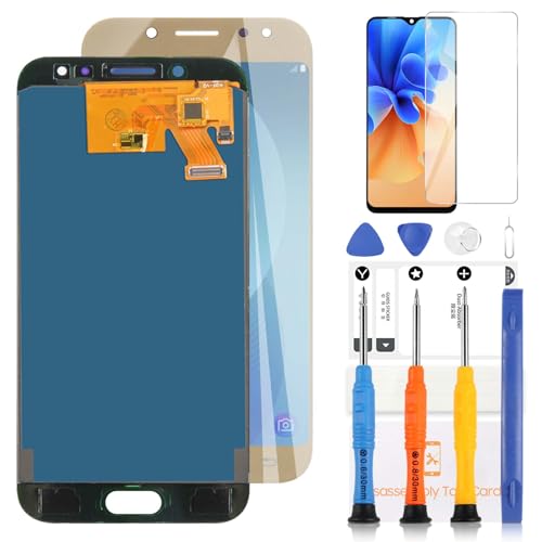 TFT LCD für Samsung J530F Bildschirm Ersatz für Galaxy J5 2017 LCD J5 PRO Bildschirm J530 J530L J530Y J530YM SM-J530F Display Touchscreen Digitizer Assembly Reparaturteile (Gold) von LADYSON