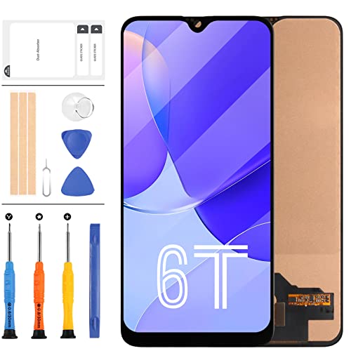 TFT für OnePlus 6T Bildschirm Ersatz für OnePlus 6T LCD Bildschirm A6010 A6013 LCD Display Touch Glas Digitizer Montagesatz mit Werkzeugen (Schwarz) von LADYSON