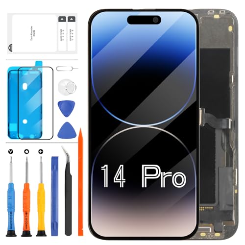 incell LCD-Bildschirm für iPhone 14 Pro Display 6,1 Zoll für iPhone 14 Pro A2890, A2650, A2889, A2892, 3D-Touch-LCD-Bildschirm, Digitizer, Montage-Reparatur-Set (schwarz) von LADYSON