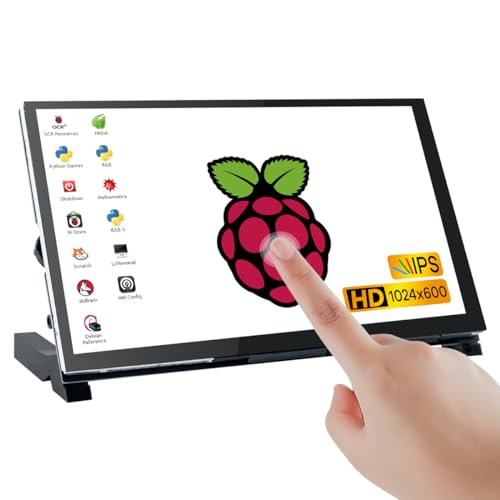 LAFVIN 7 inch HDMI LCD 1024x600 Resolution Capacitive Touch Screen IPS Display Module Compatible with Raspberry Pi 4 3 2 1 B B+ A+, PC, Supports Windows 10/8.1/8 / 7 von LAFVIN