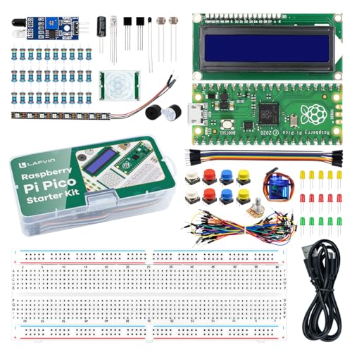 LAFVIN Basic Starter Kit for Raspberry Pi Pico, with Breadboard, 1602,Support Python, C, Java with Tutorail von LAFVIN