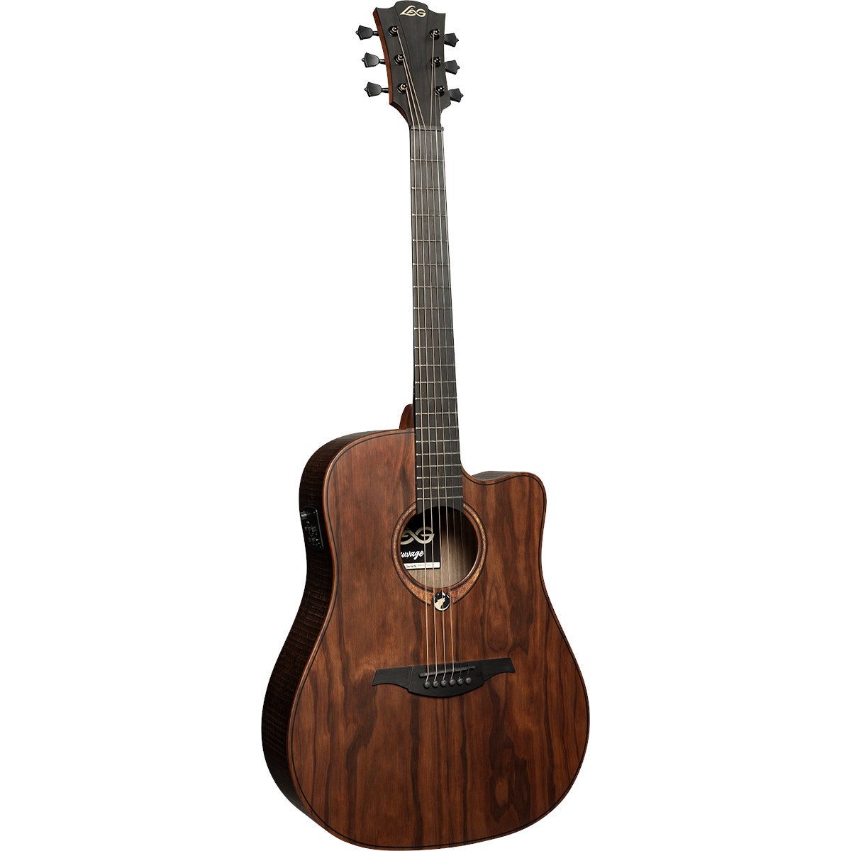 (B-Ware) LAG Guitars Sauvage SAUVAGE-DCE Dreadnought Electro-Acoustic Guitar with Case von LAG Guitars