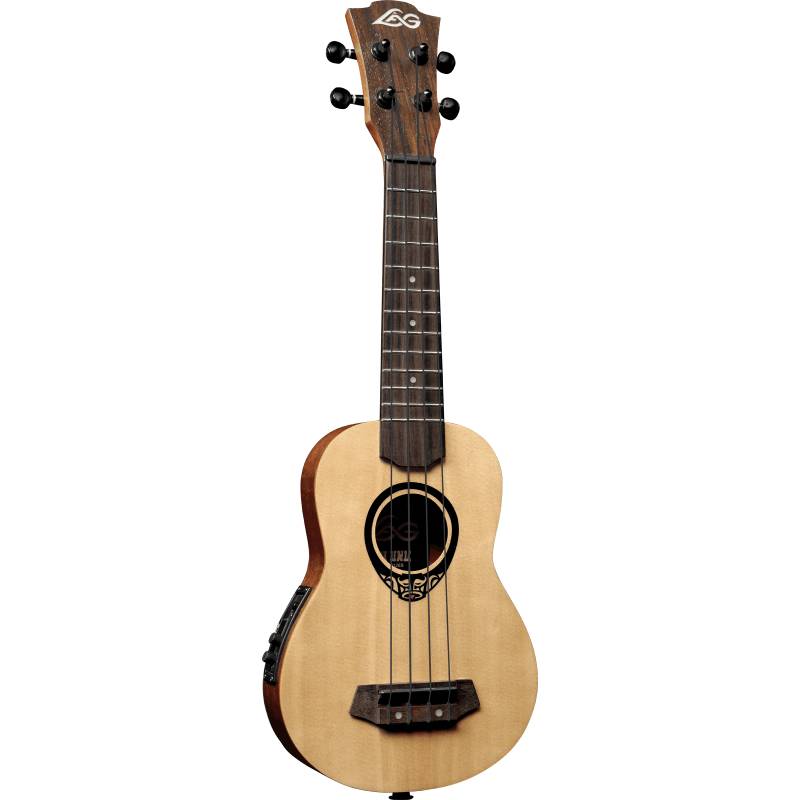 LAG Guitars Tiki Uku 150 TKU150SE Electro-Acoustic Thinline Soprano Ukulele with Gig Bag von LAG Guitars