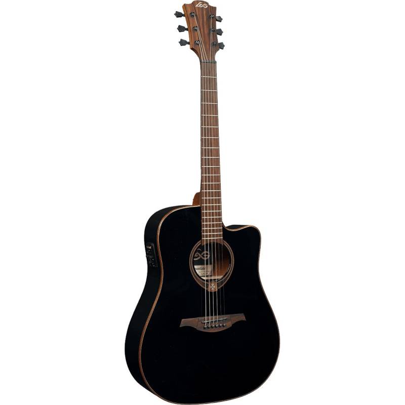 LAG Guitars Tramontane 118 T118DCE-BLK Black Electro-Acoustic Guitar von LAG Guitars