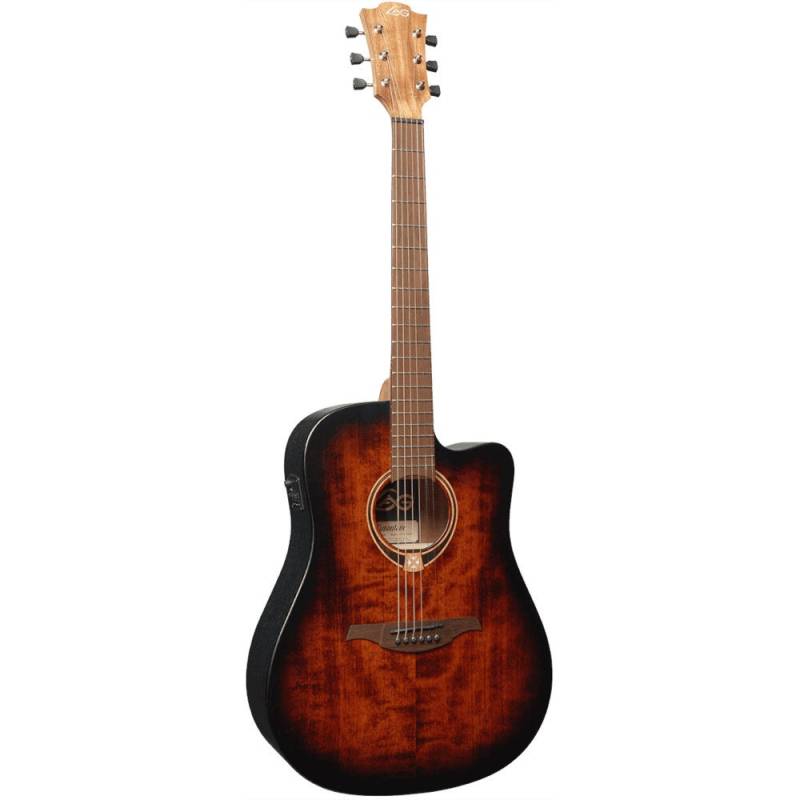 LAG Guitars Tramontane 70 T70DCE Black & Brown Electro-Acoustic Guitar von LAG Guitars