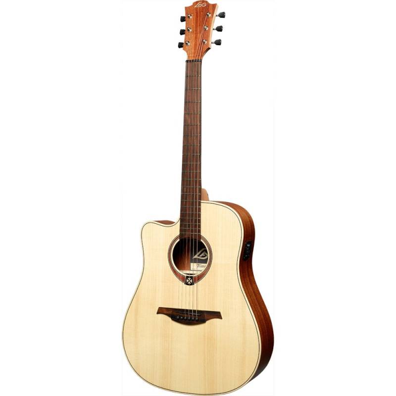 LAG Guitars Tramontane 70 TL70DCE Natural Left-Handed Steel-String Electro-Acoustic Guitar von LAG Guitars