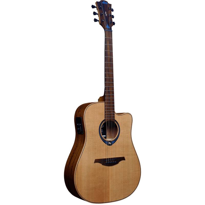 LAG Guitars Tramontane HyVibe 10 THV10DCE-LB Satin Electro-Acoustic Guitar with Built-In Effects and Bluetooth von LAG Guitars