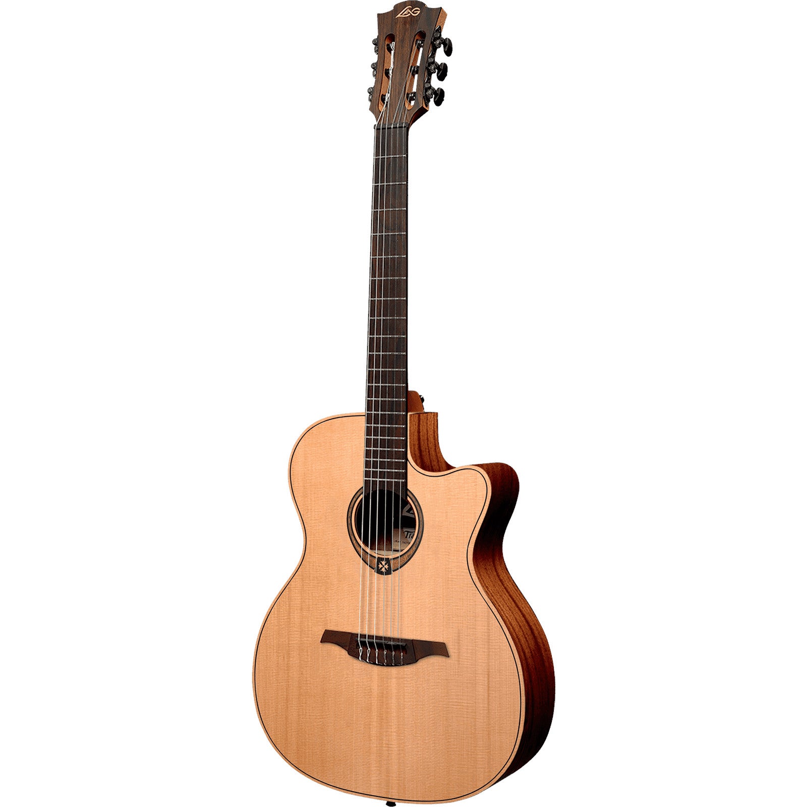 LAG Guitars Tramontane Nylon 170 TN170ASCE E/A Classical Guitar with Slim Auditorium Body and Narrow Neck LAG Guitars Tramontane Nylon 170 TN170ASCE E/A Classical Guitar with Slim Auditorium Body and Narrow Neck von LAG Guitars