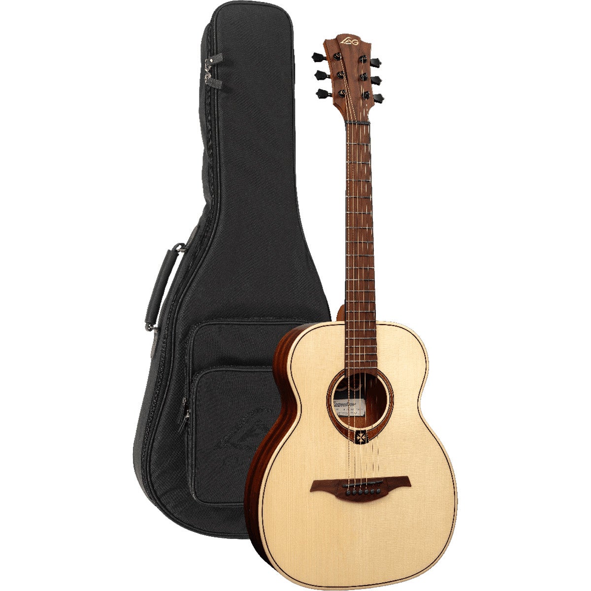 LAG Guitars Tramontane Travel Series Travel-SP Spruce Acoustic Guitar with Gig Bag LAG Guitars Tramontane Travel Series Travel-SP Spruce Acoustic Guitar with Gig Bag von LAG Guitars