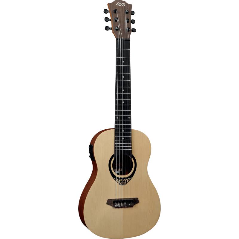 LAG Guitars Travel Tiki 150 TKT150E Tiki Uku Mini Guitar Electro-Acoustic Travel Guitar with Gig Bag von LAG Guitars