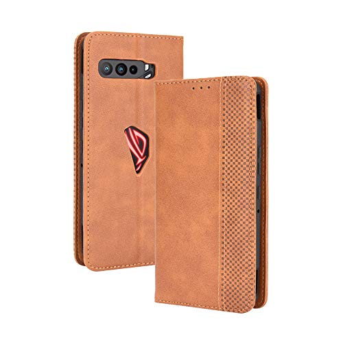 LAGUI Kompatible für Asus ROG Phone 3 ZS661KS Hülle, Leder Flip Case Schutzhülle für Handy mit Kartenfach Stand und Magnet Funktion als Brieftasche, braun LAGUI Kompatible für Asus ROG Phone 3 ZS661KS Hülle, Leder Flip Case Schutzhülle für Handy mit Kartenfach Stand und Magnet Funktion als Brieftasche, braun von LAGUI