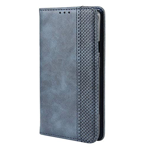 LAGUI Kompatible für Huawei Y6s Hülle, Leder Flip Case Schutzhülle für Handy mit Kartenfach Stand und Magnet Funktion als Brieftasche, Blau von LAGUI