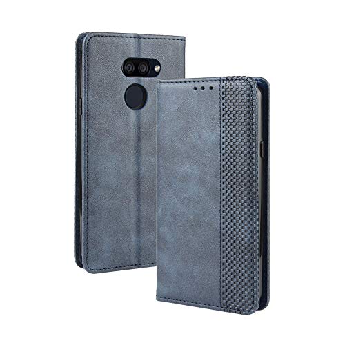 LAGUI Kompatible für LG K40S Hülle, Leder Flip Case Schutzhülle für Handy mit Kartenfach Stand und Magnet Funktion als Brieftasche, Blau von LAGUI