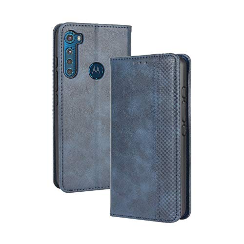 LAGUI Kompatible für Motorola One Fusion Plus Hülle, Leder Flip Case Schutzhülle für Handy mit Kartenfach Stand und Magnet Funktion als Brieftasche, Blau LAGUI Kompatible für Motorola One Fusion Plus Hülle, Leder Flip Case Schutzhülle für Handy mit Kartenfach Stand und Magnet Funktion als Brieftasche, Blau von LAGUI