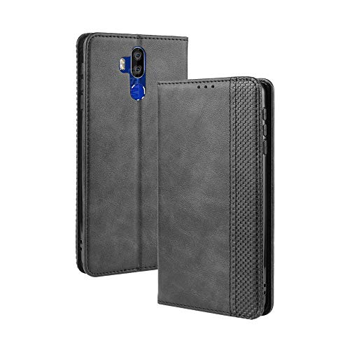 LAGUI Kompatible für Oukitel K9 Hülle, Leder Flip Case Schutzhülle für Handy mit Kartenfach Stand und Magnet Funktion als Brieftasche, schwarz von LAGUI