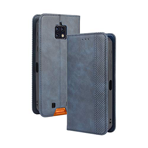 LAGUI Kompatible für Oukitel WP6 Hülle, Leder Flip Case Schutzhülle für Handy mit Kartenfach Stand und Magnet Funktion als Brieftasche, Blau von LAGUI