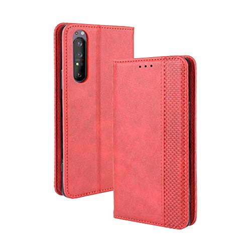 LAGUI Kompatible für Sony Xperia 5 II Hülle, Leder Flip Case Schutzhülle für Handy mit Kartenfach Stand und Magnet Funktion als Brieftasche, rot LAGUI Kompatible für Sony Xperia 5 II Hülle, Leder Flip Case Schutzhülle für Handy mit Kartenfach Stand und Magnet Funktion als Brieftasche, rot von LAGUI