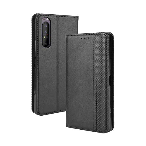 LAGUI Kompatible für Sony Xperia 5 II Hülle, Leder Flip Case Schutzhülle für Handy mit Kartenfach Stand und Magnet Funktion als Brieftasche, schwarz LAGUI Kompatible für Sony Xperia 5 II Hülle, Leder Flip Case Schutzhülle für Handy mit Kartenfach Stand und Magnet Funktion als Brieftasche, schwarz von LAGUI
