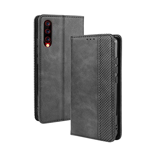 LAGUI Kompatible für UMIDIGI X Hülle, Leder Flip Case Schutzhülle für Handy mit Kartenfach Stand und Magnet Funktion als Brieftasche, schwarz von LAGUI