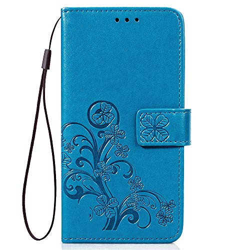 LAGUI Passend für Asus Zenfone Max M2 ZB633KL Hülle, Schönes Muster Brieftasche Handyhülle. Blau von LAGUI