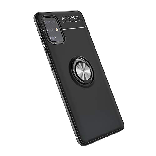 LAGUI Passend für Samsung Galaxy S20 FE Hülle, Ultradünne Weiche Silikon Magnetischen Autohalterungen Spezielle Handyhülle Mit 360 ° Verdrehbare Ring. Gun Farbe+schwarz von LAGUI