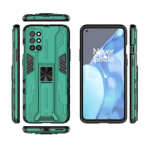 Handyhüllen-Pakete Magnetic Compatible with Oneplus 9R Case With Built-in Invisible Kickstand,Shockproof Slim Fit Seamless Stand Phone Case,Anti-Slip and Drop-Proof Protective Cover Hülle(Green) von LAHDFKAJ