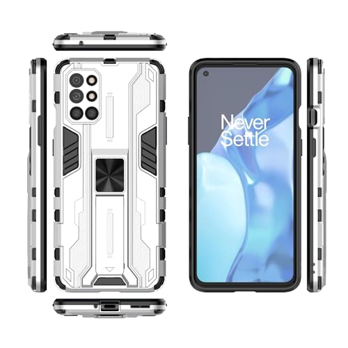 Handyhüllen-Pakete Magnetic Compatible with Oneplus 9R Case With Built-in Invisible Kickstand,Shockproof Slim Fit Seamless Stand Phone Case,Anti-Slip and Drop-Proof Protective Cover Hülle(White) von LAHDFKAJ