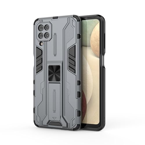Handyhüllen-Pakete Magnetic Compatible with Samsung Galaxy A12 5G Case With Built-in Invisible Kickstand,Shockproof Slim Fit Seamless Stand Phone Case,Anti-Slip and Drop-Proof Protective Cover Hülle(G von LAHDFKAJ
