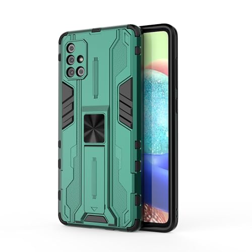 Handyhüllen-Pakete Magnetic Compatible with Samsung Galaxy A71 Case With Built-in Invisible Kickstand,Shockproof Slim Fit Seamless Stand Phone Case,Anti-Slip and Drop-Proof Protective Cover Hülle(Gree von LAHDFKAJ