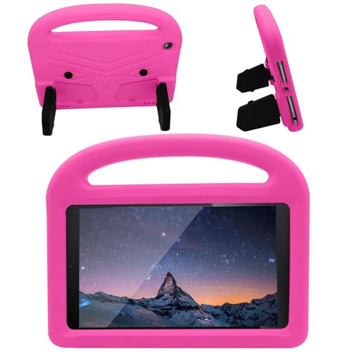 Tablet-Hüllen Tablet-Hülle Compatible with Kinder, kompatibel mit Kindle Fire HD 8 Tablet 2018/2017/2016, 8./7./6. Hülle – robuste, leichte, stoßfeste EVA-Schutzhülle mit Griff und Ständer Tablet-PC-H von LAHDFKAJ