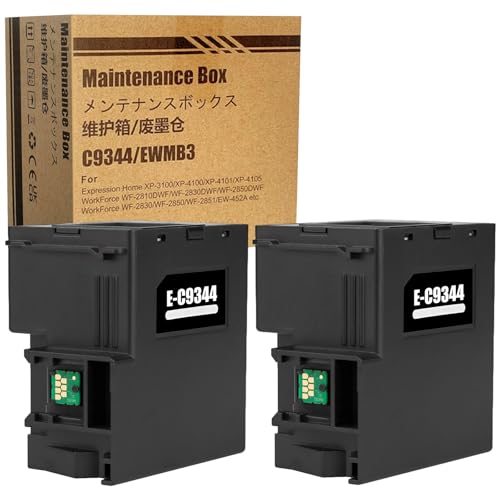 LAIPENG C9344 Tinte Wartungsbox C12C934461 Kompatibel für Epson XP-2100 XP-3100 XP-4100 XP-2105 XP-3105 XP-4105 WF-2810 WF-2830 WF-2850 WF-2835 Drucker (2er-Pack) von LAIPENG