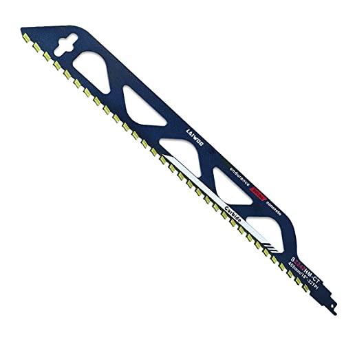 LAIWOO Säbelsägeblätter Stein, Hartmetallstahl Sägeblätter, Ytong Säge, Ziegelsäge Säbelsäge für Porenbeton, Beton für Einhell, Dewalt, Bosch Länge 455mm, S2243HM LAIWOO Säbelsägeblätter Stein, Hartmetallstahl Sägeblätter, Ytong Säge, Ziegelsäge Säbelsäge für Porenbeton, Beton für Einhell, Dewalt, Bosch Länge 455mm, S2243HM von LAIWOO