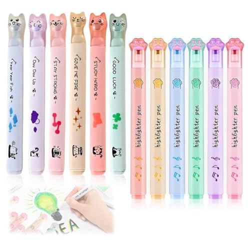 LAJUP 12 Stück Cat Claws Highlighter Textmarker Set As Party Bag Children'S Birthday Party 6 7 8 9 10 Years Mini Highlighter Set Suitable For Children'S Birthday Party LAJUP 12 Stück Cat Claws Highlighter Textmarker Set As Party Bag Children'S Birthday Party 6 7 8 9 10 Years Mini Highlighter Set Suitable For Children'S Birthday Party von LAJUP