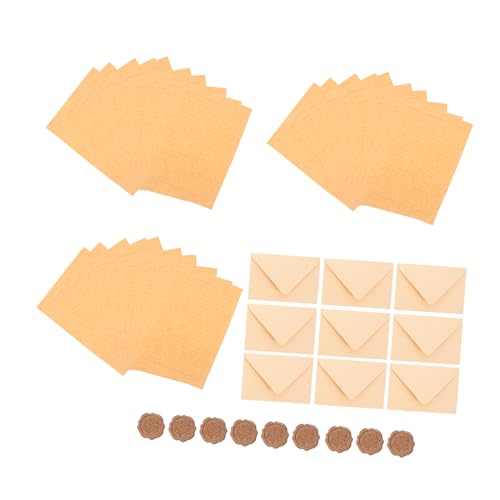 LALAFINA 1 Set Briefpapier Und Umschläge: Mit Umschlägen, Wachssiegeln/umschlägen/liniertem Papier Für Hochzeitseinladungen Und Grußkarten LALAFINA 1 Set Briefpapier Und Umschläge: Mit Umschlägen, Wachssiegeln/umschlägen/liniertem Papier Für Hochzeitseinladungen Und Grußkarten von LALAFINA